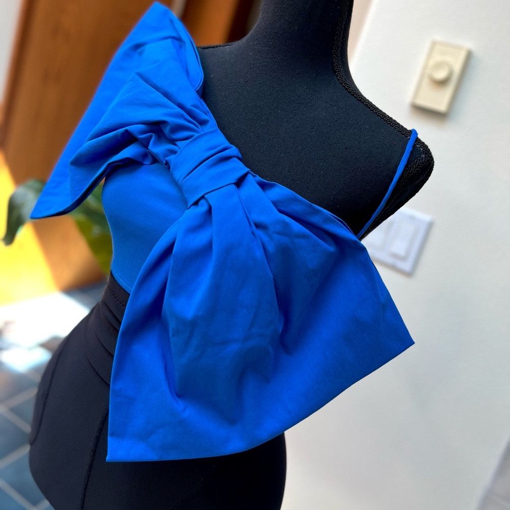 Zara bow detail crop top, New, size S